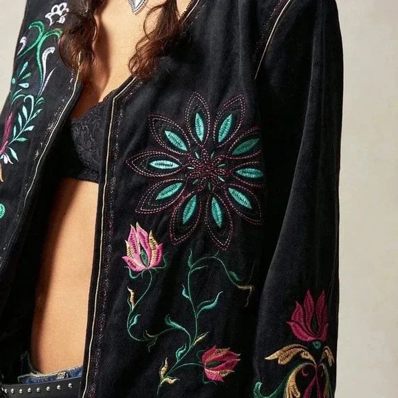 Black Casual Women's Knitted Lantern Long Sleeve Loose Regular Cardigan - Picture 2 of 9